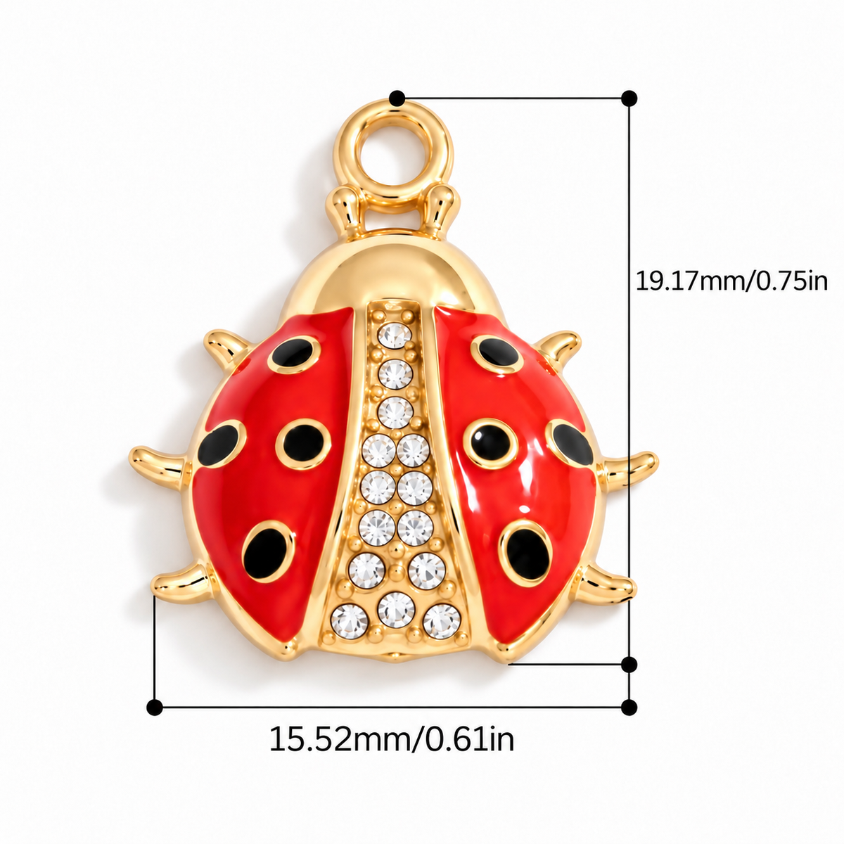 Ladybird Crystal Charm