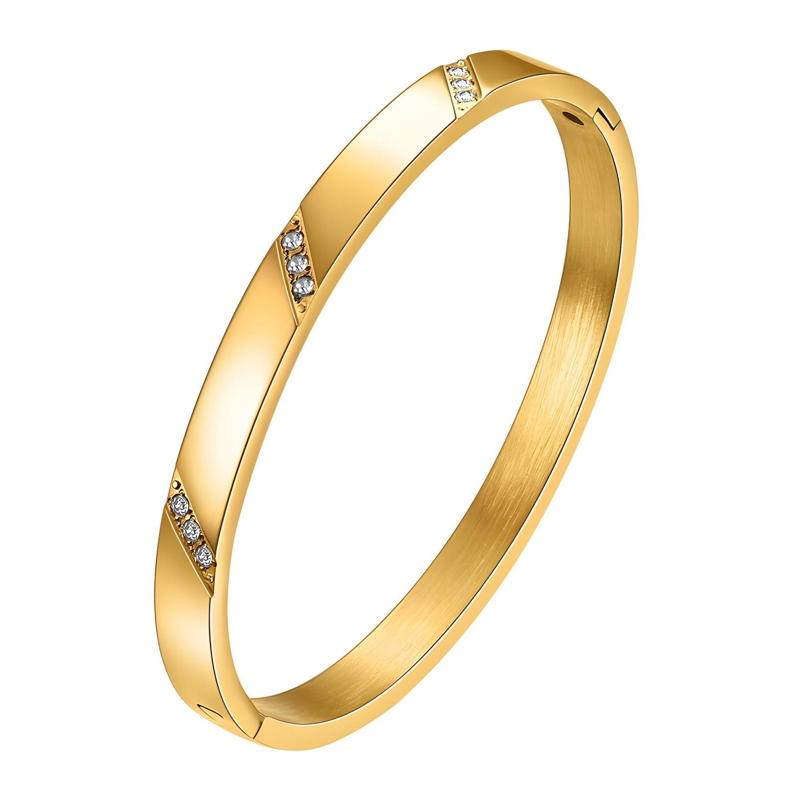Crystal Gold Bangle