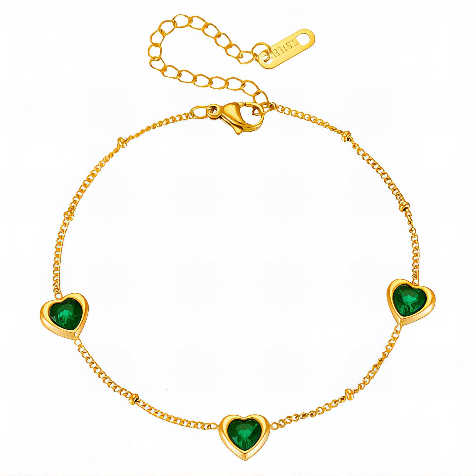 Green Heart Bracelet