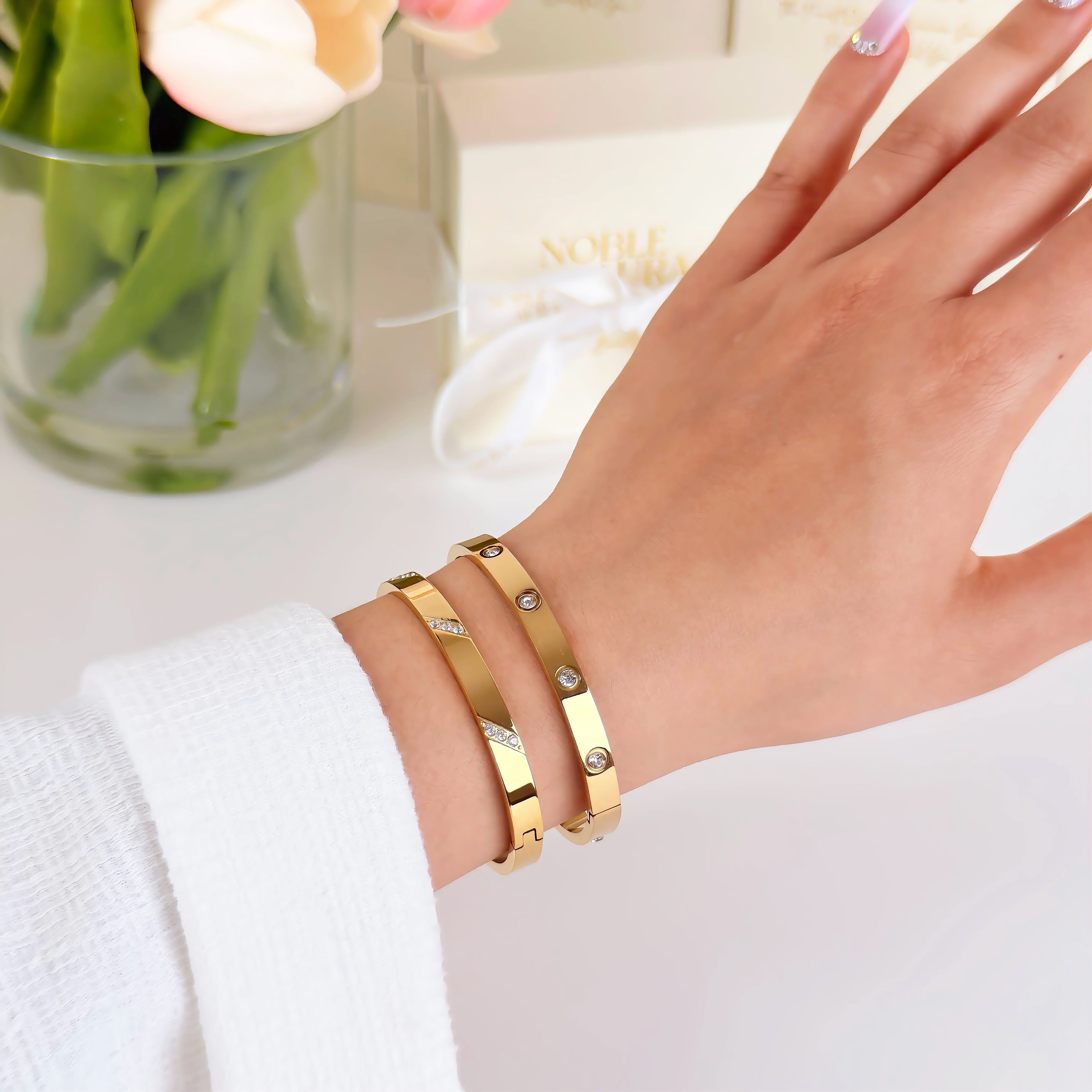 Crystal Diamond Bangle