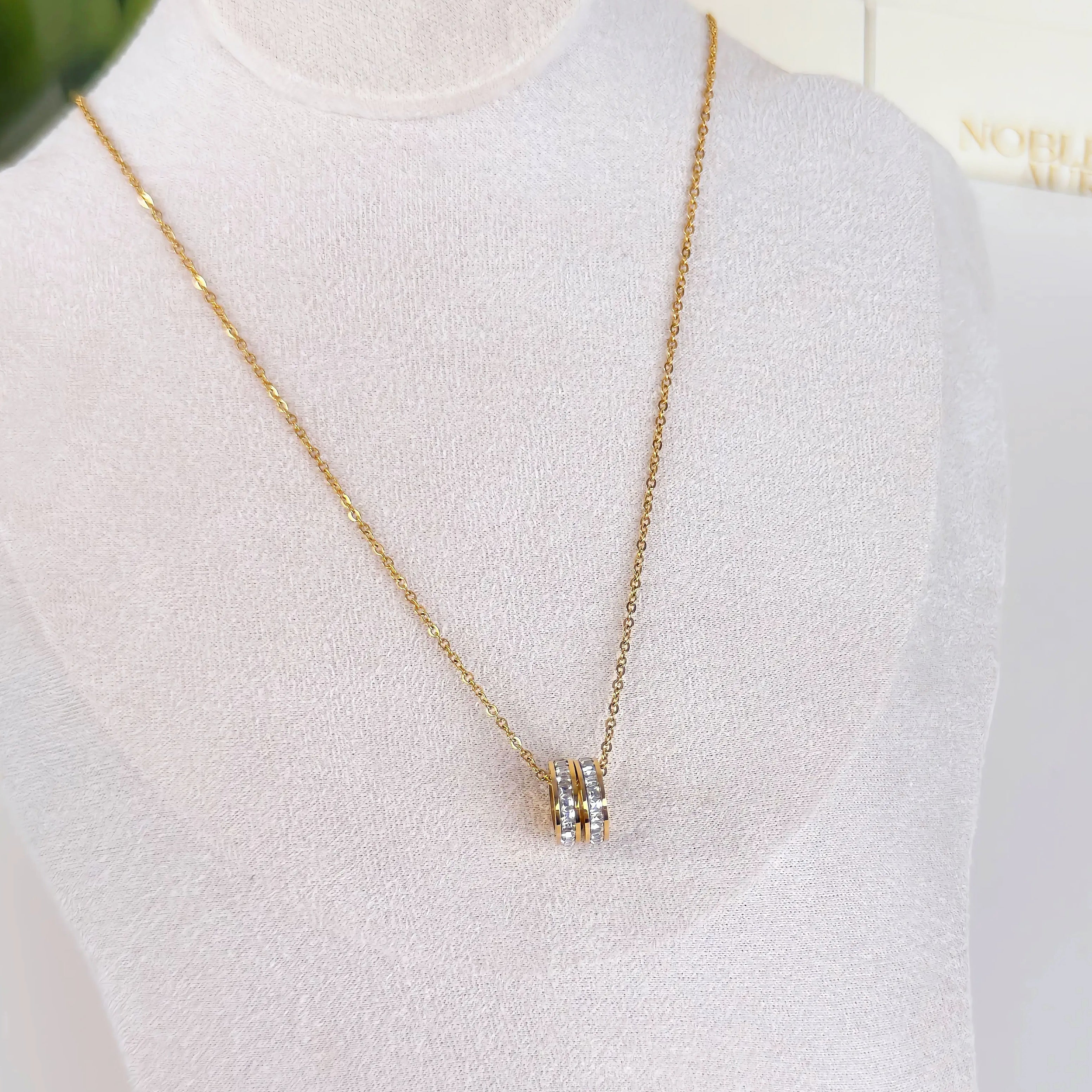 Gold Mandala Necklace Waterproof Tarnish-Free Pendant Necklace