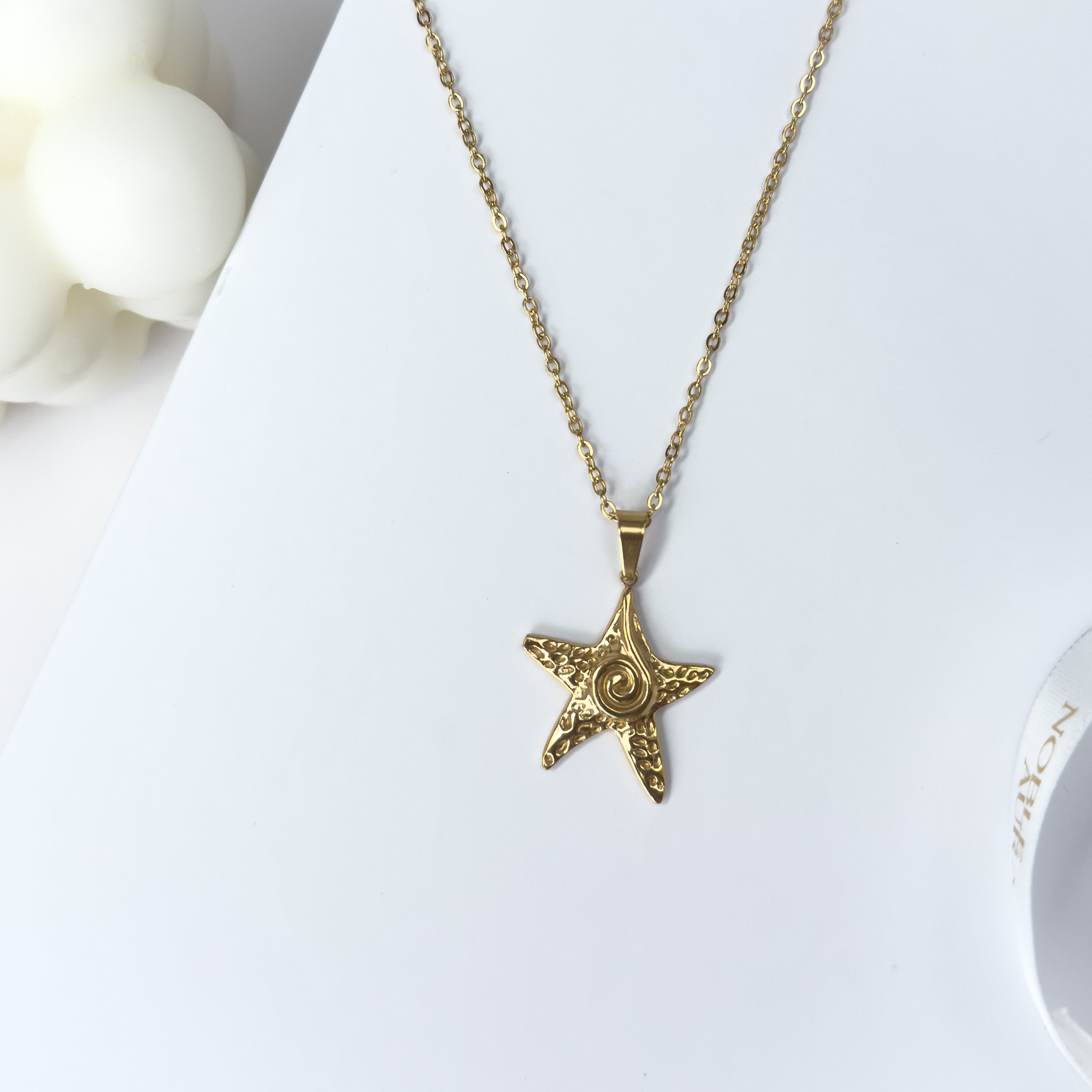 Gold Starfish Pendant Necklace