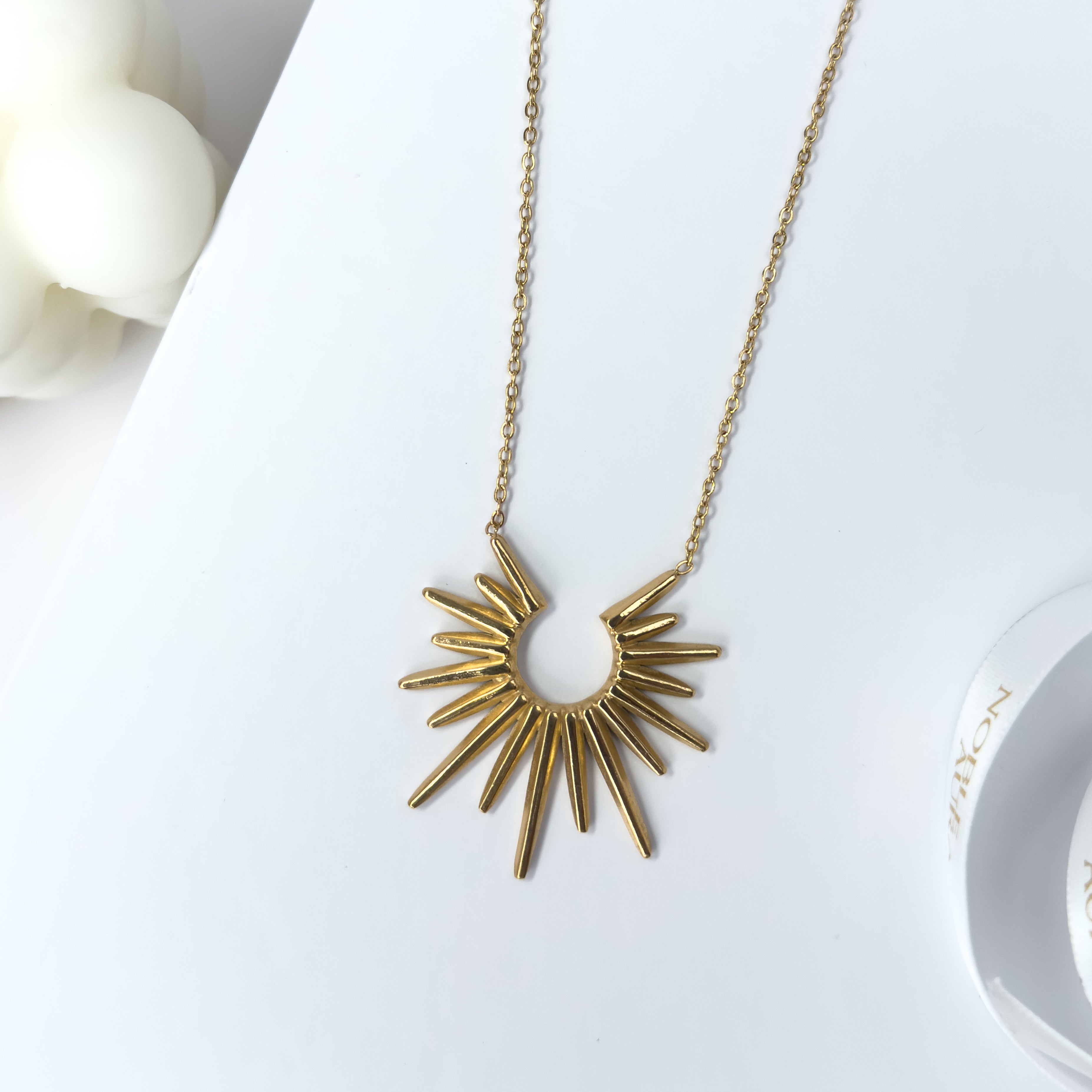 Gold Sunburst Necklace