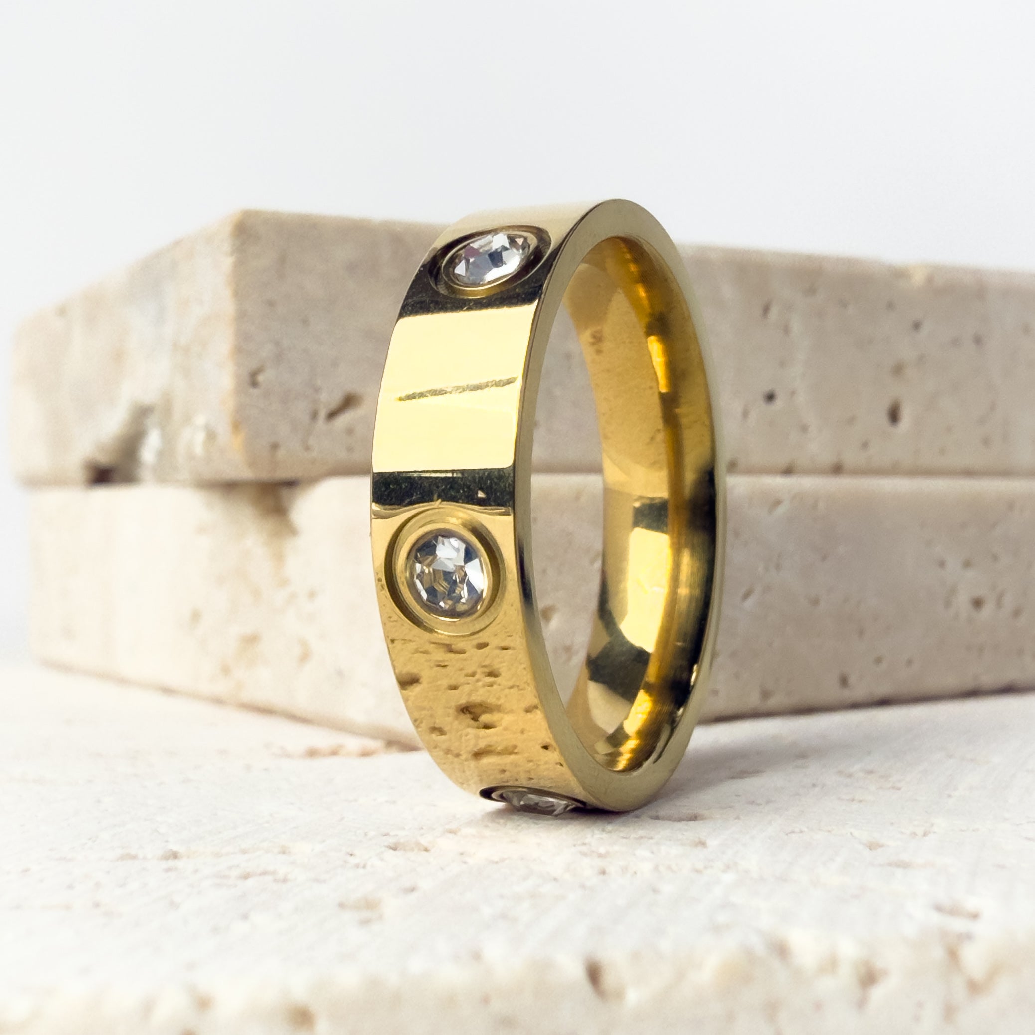 Gold Bezel Set Band