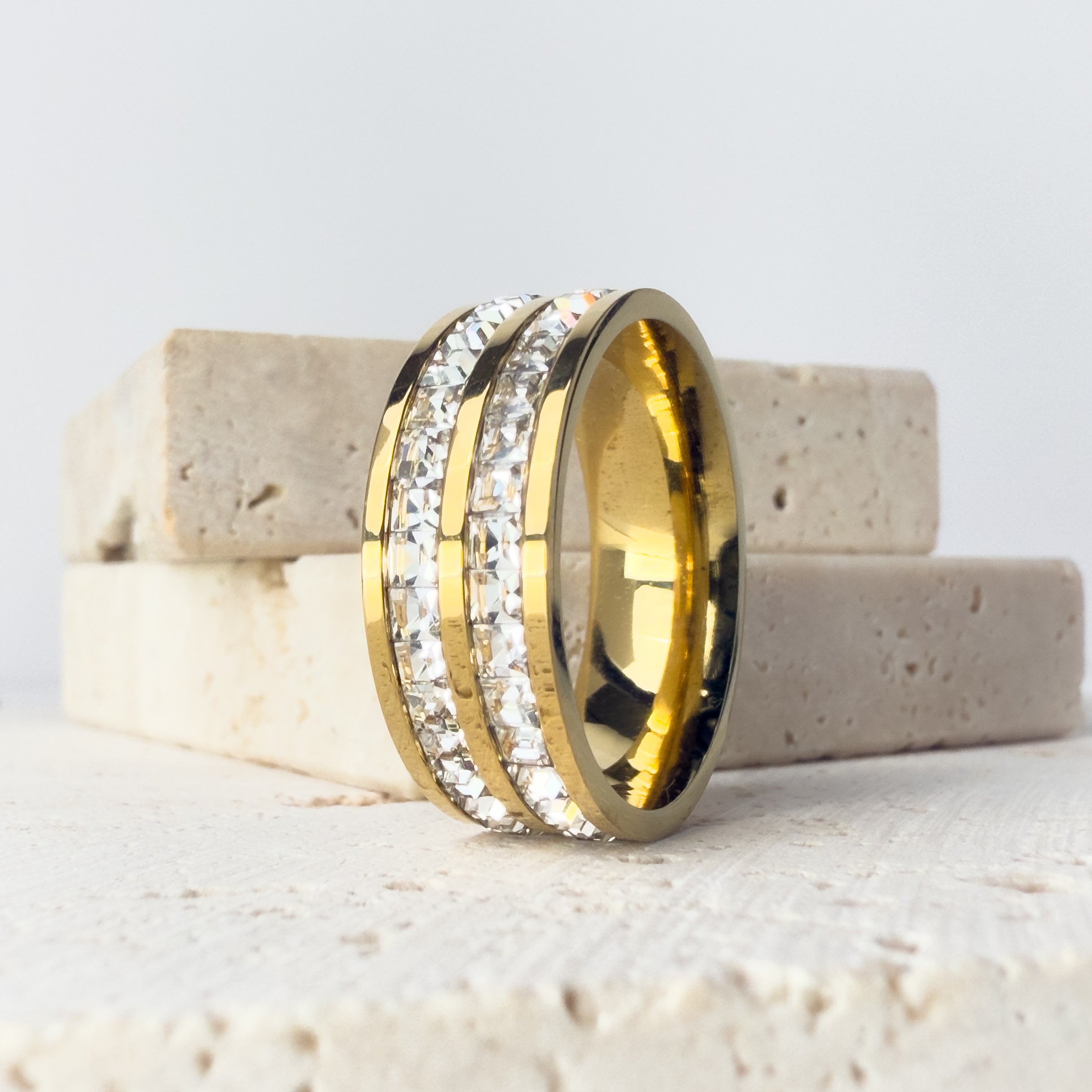 Gold Eternity Double Band Ring