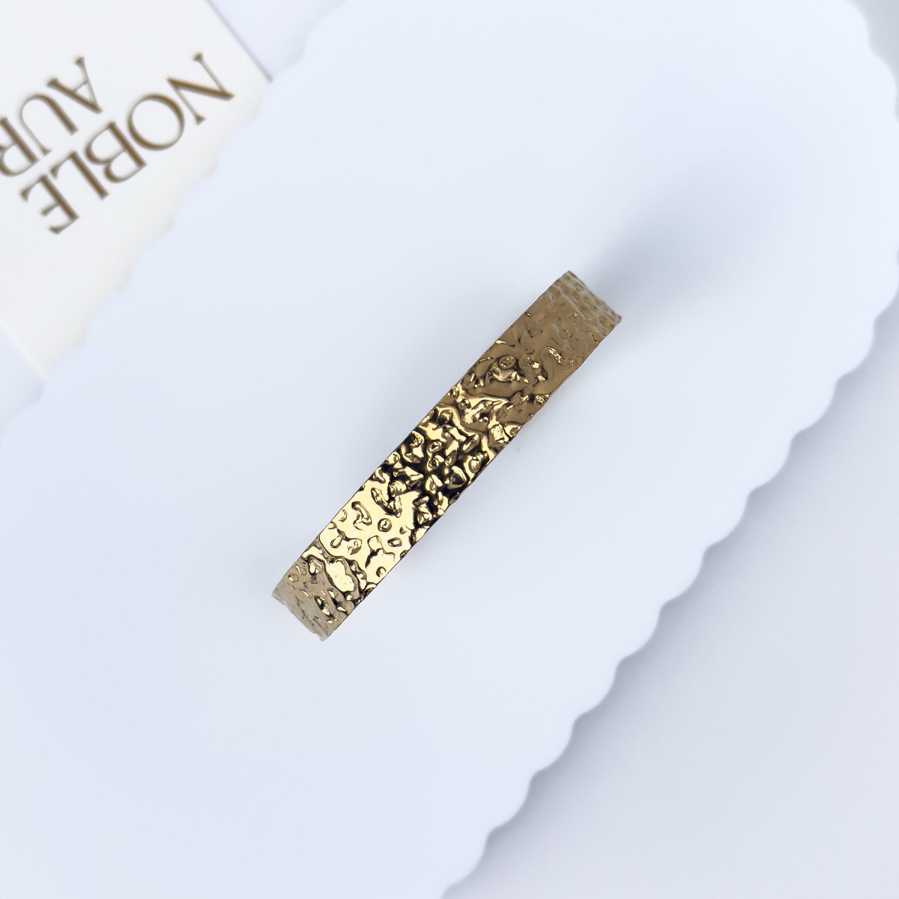 Hammered Gold Cuff Bracelet