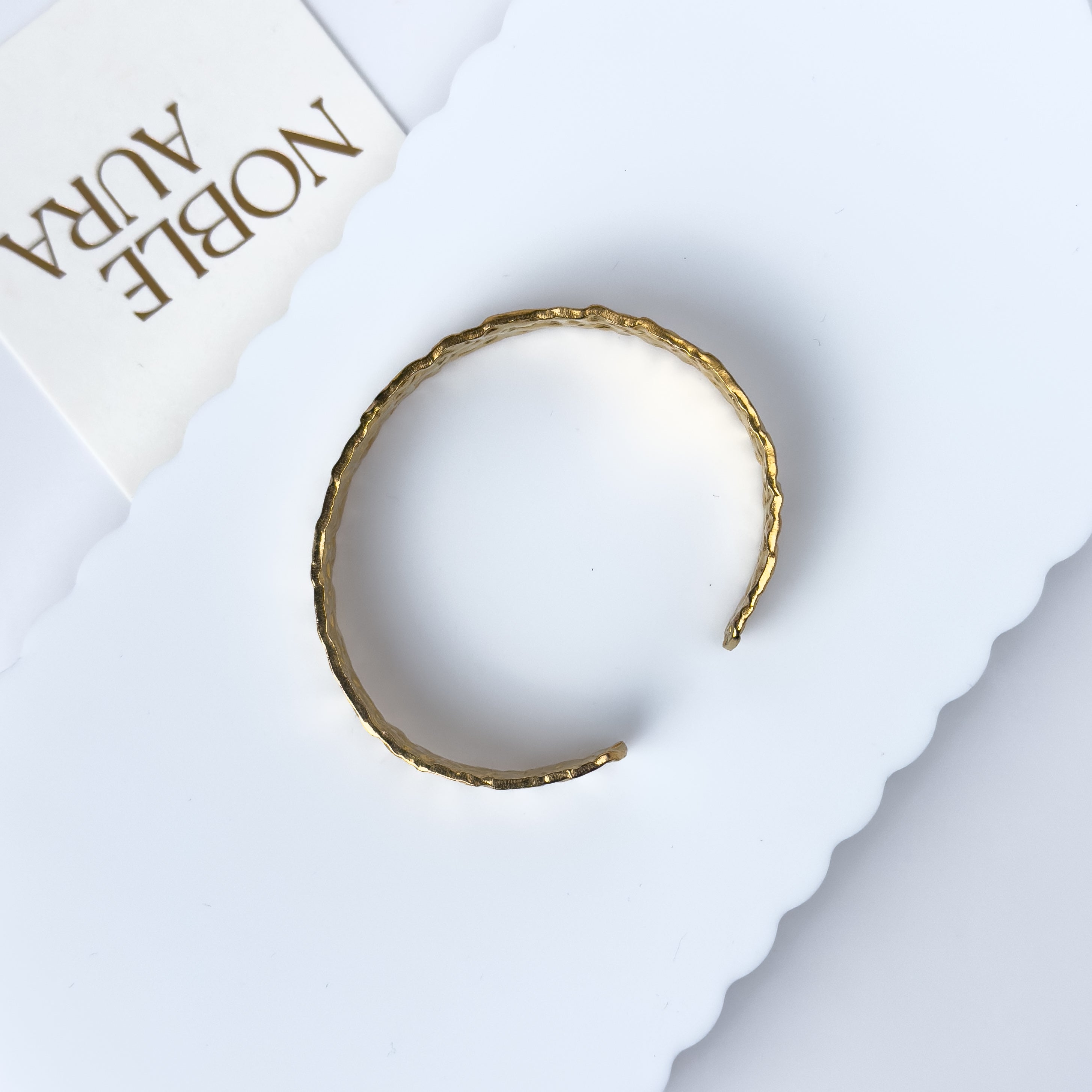 Hammered Gold Cuff Bracelet