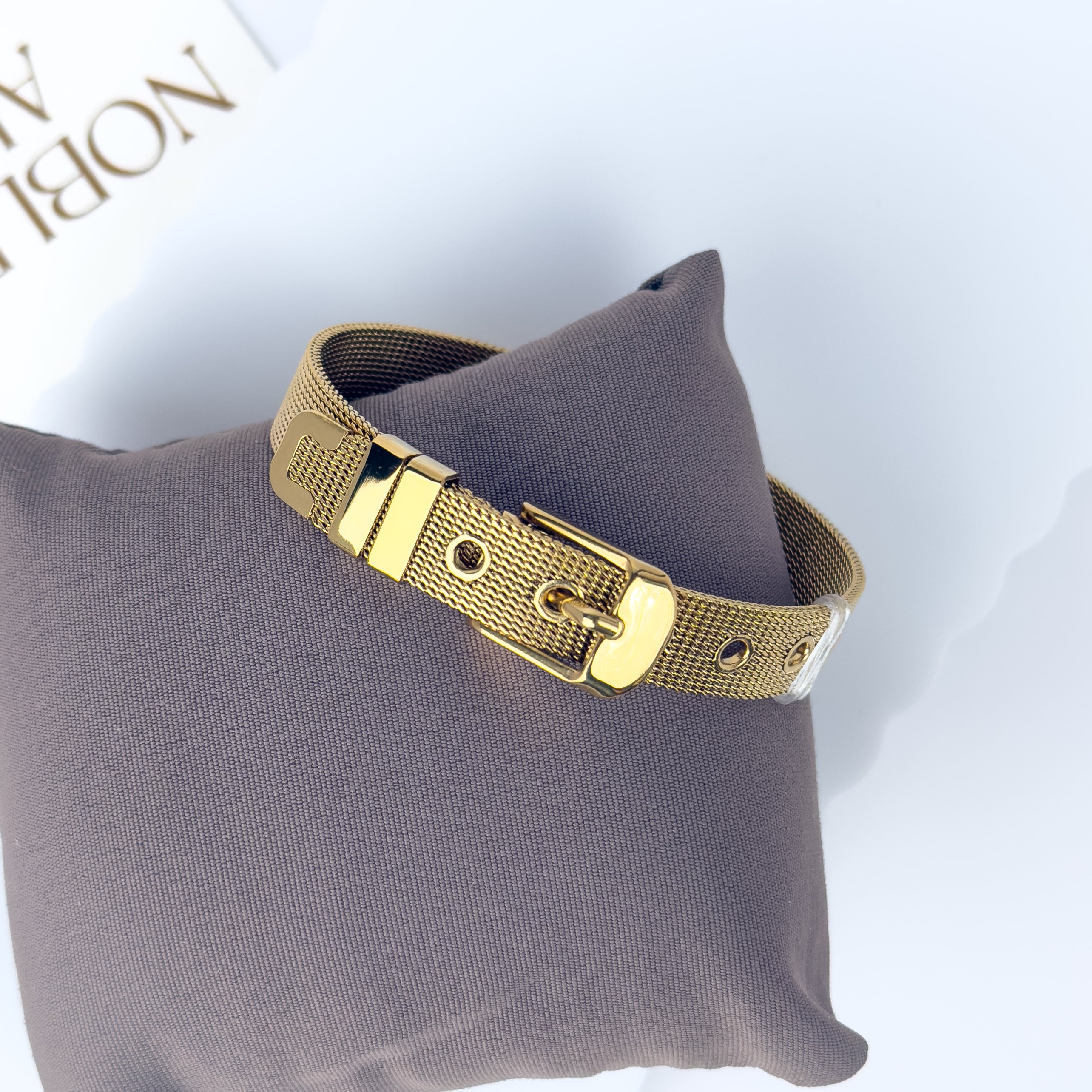 Gold Mesh Belt Bracelet
