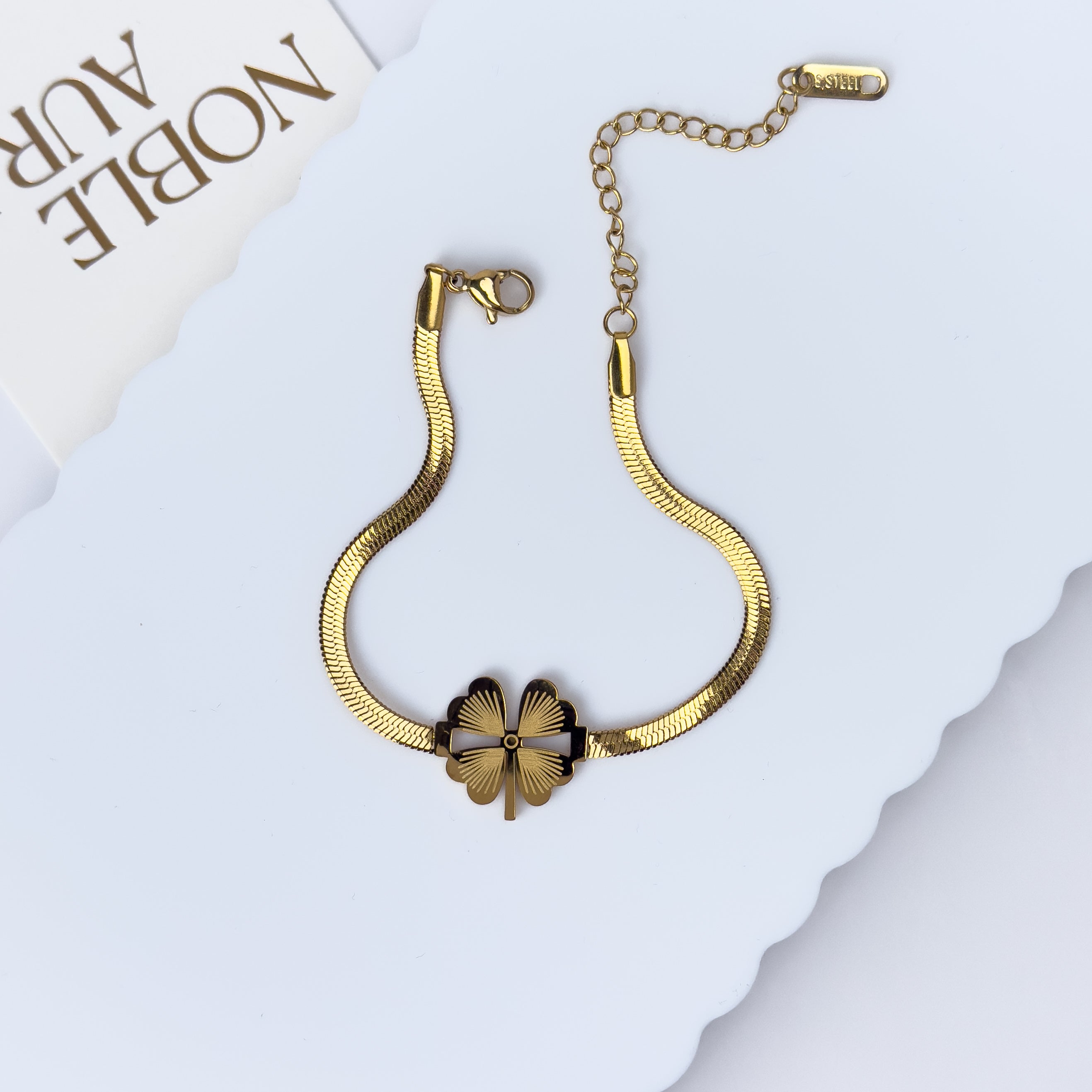 Clover Bracelet - Snake Chain
