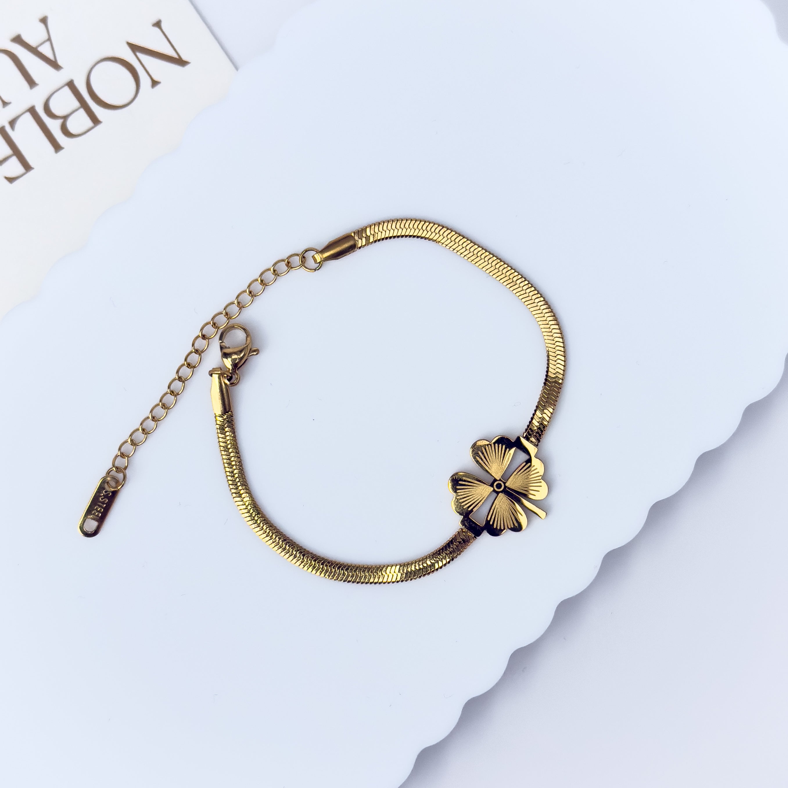 Clover Bracelet - Snake Chain