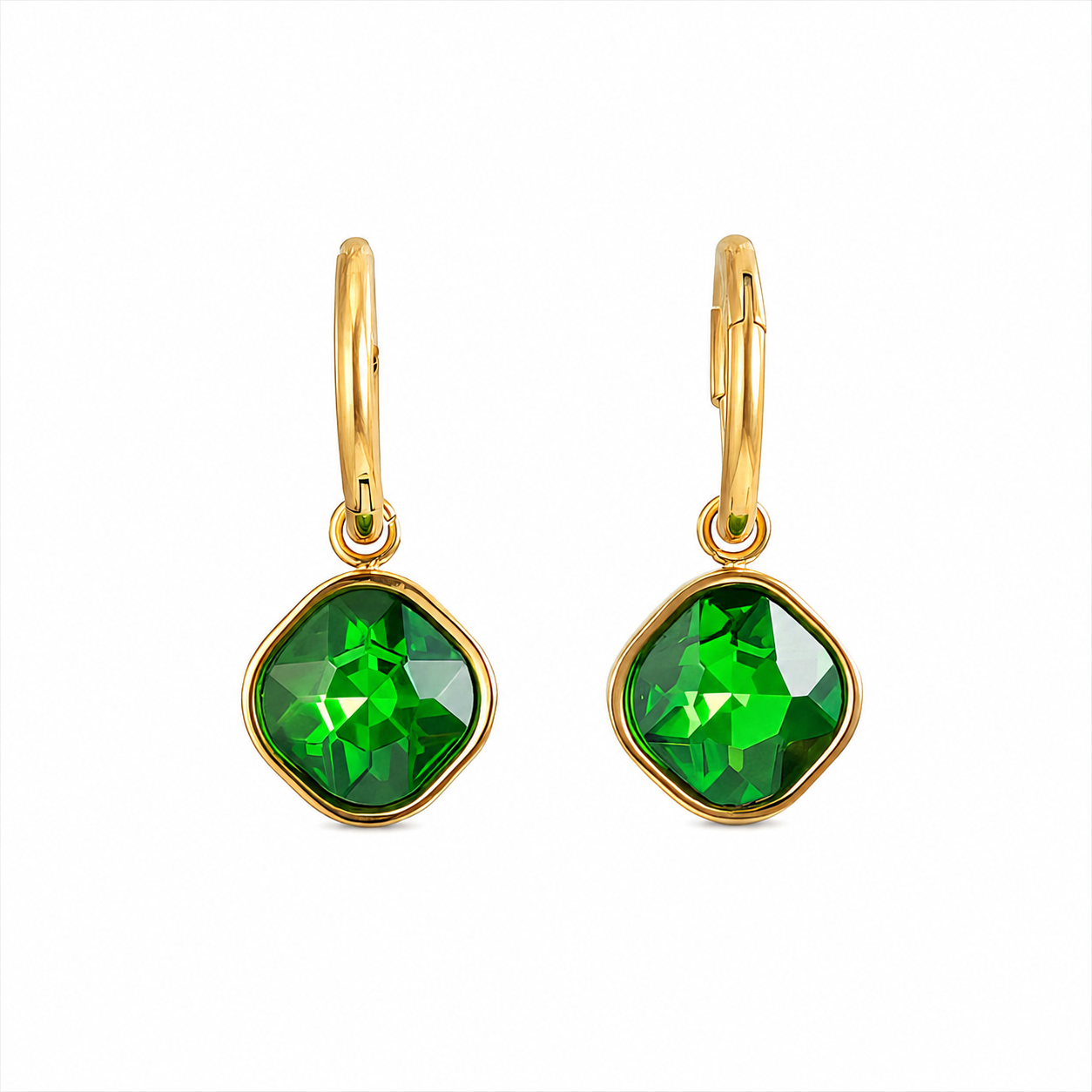 Emerald Crystal Earrings