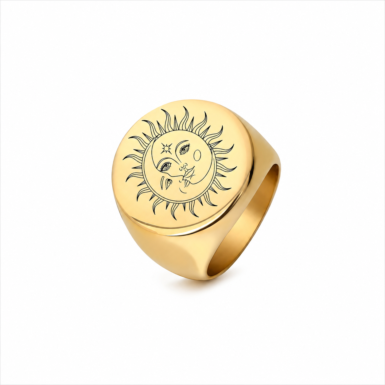 Sun & Moon Signet Ring