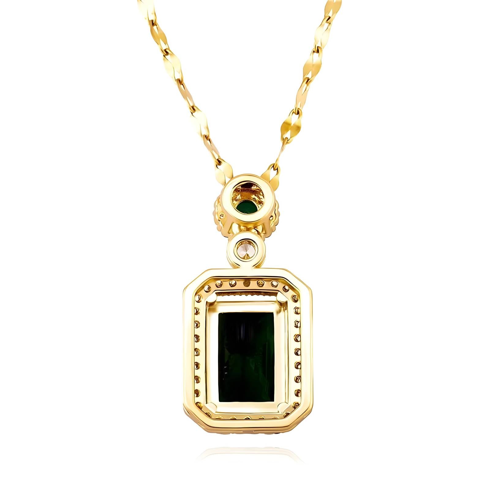 Emerald Green Pendant Necklace