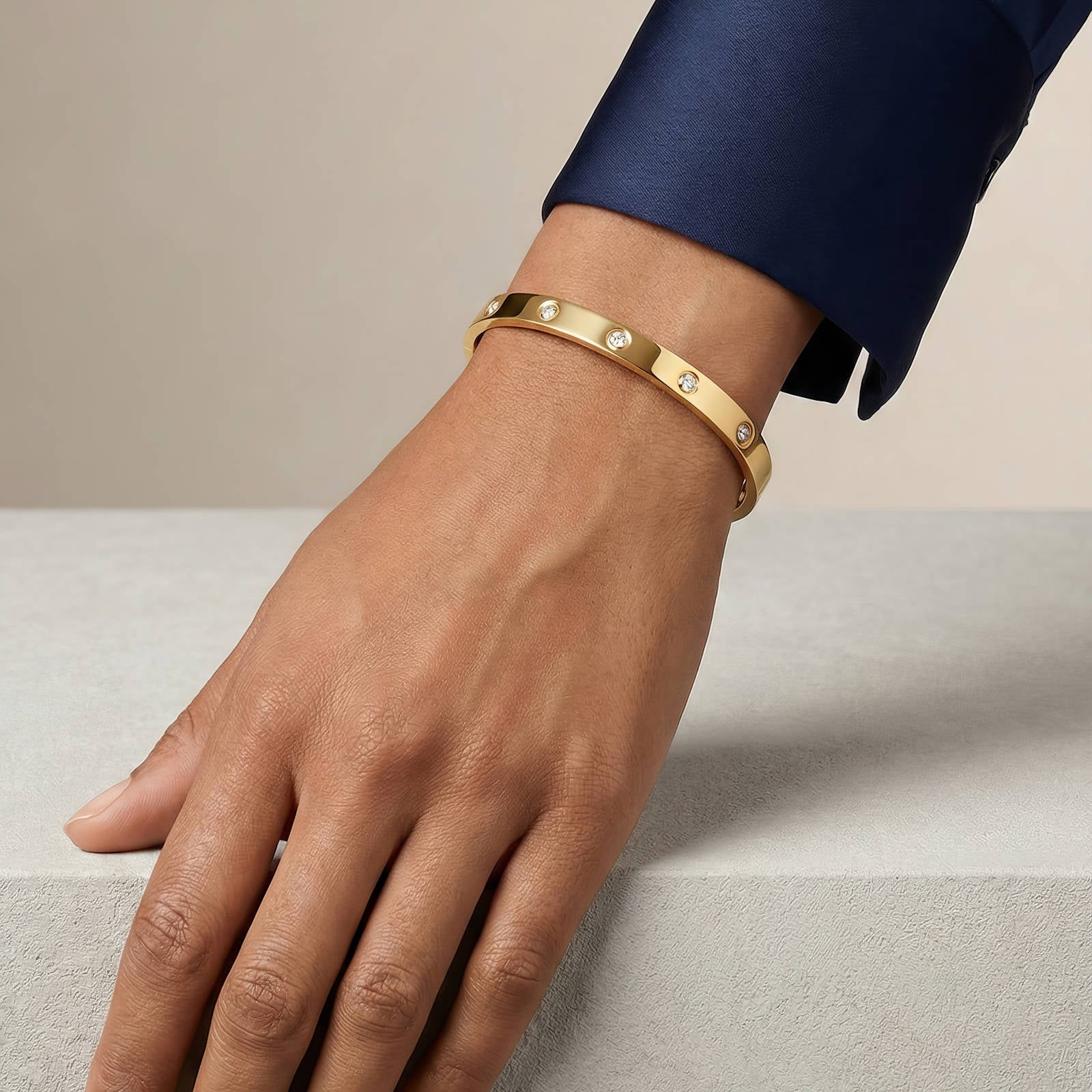 Diamond Bangle, Crystal Bangle, Gold Bangle, Gold Bracelet, Waterproof Bracelet, Tarnish-Free Bracelet, Stacking Bracelet, Statement Bracelet