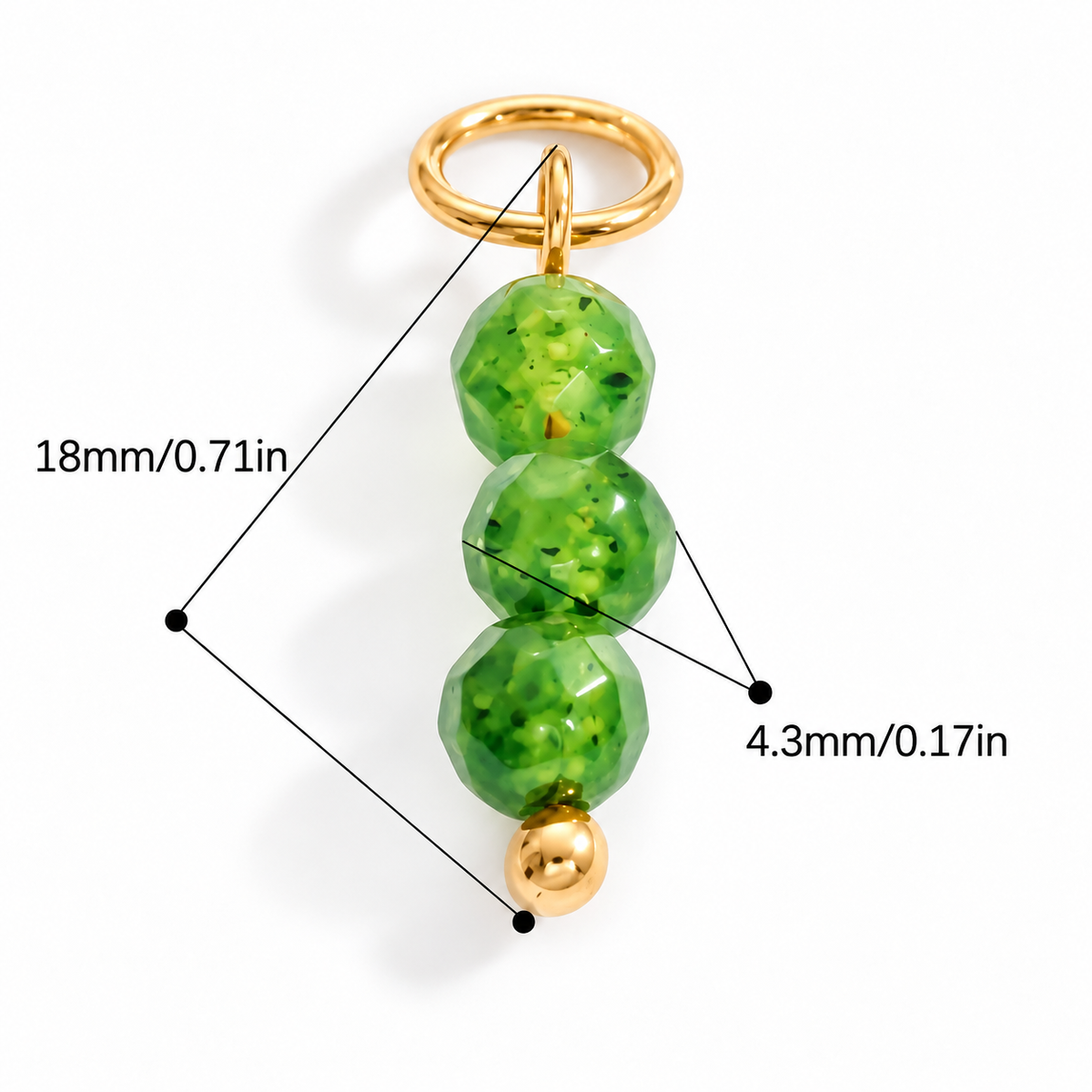 Emerald Bead Charm