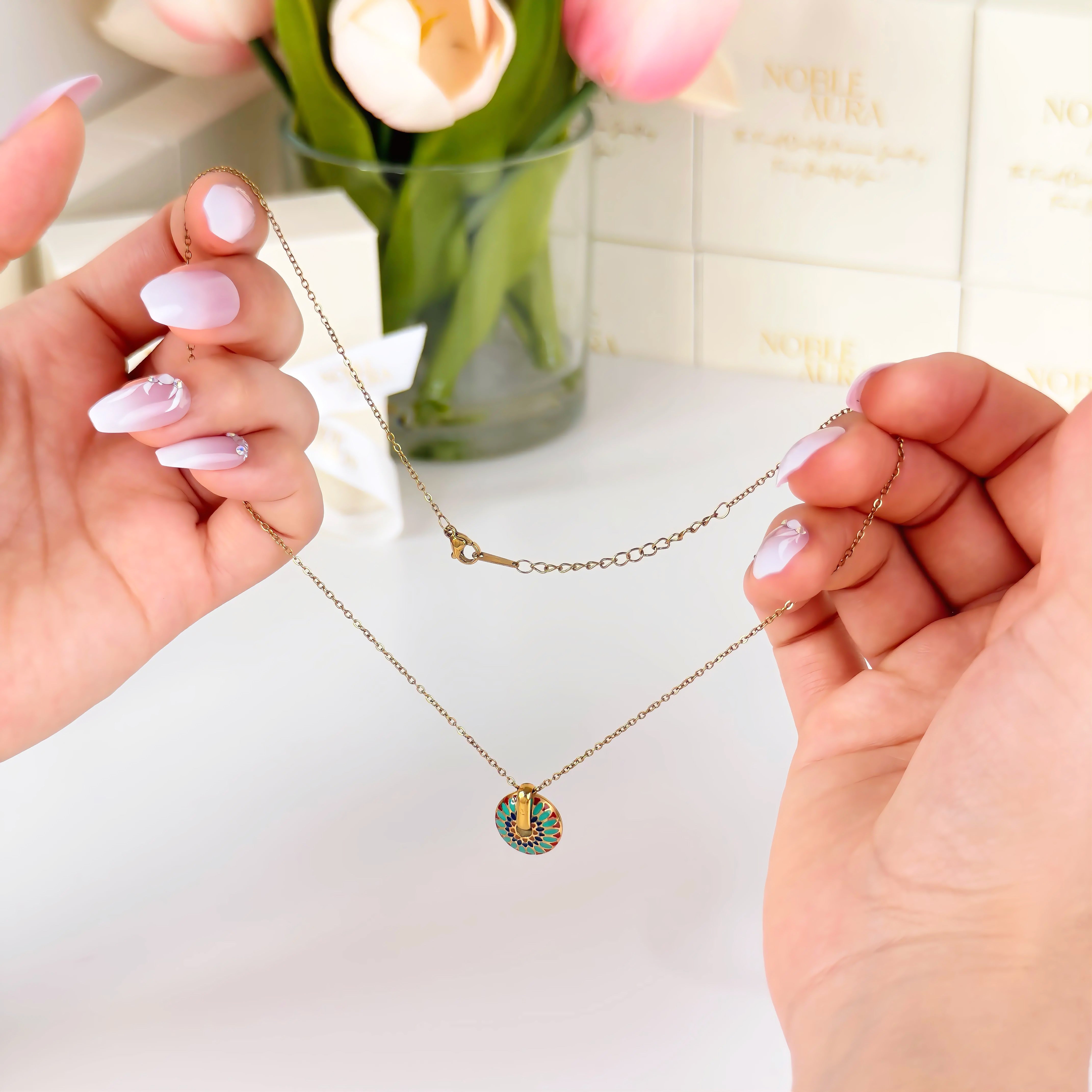 Gold Mandala Necklace