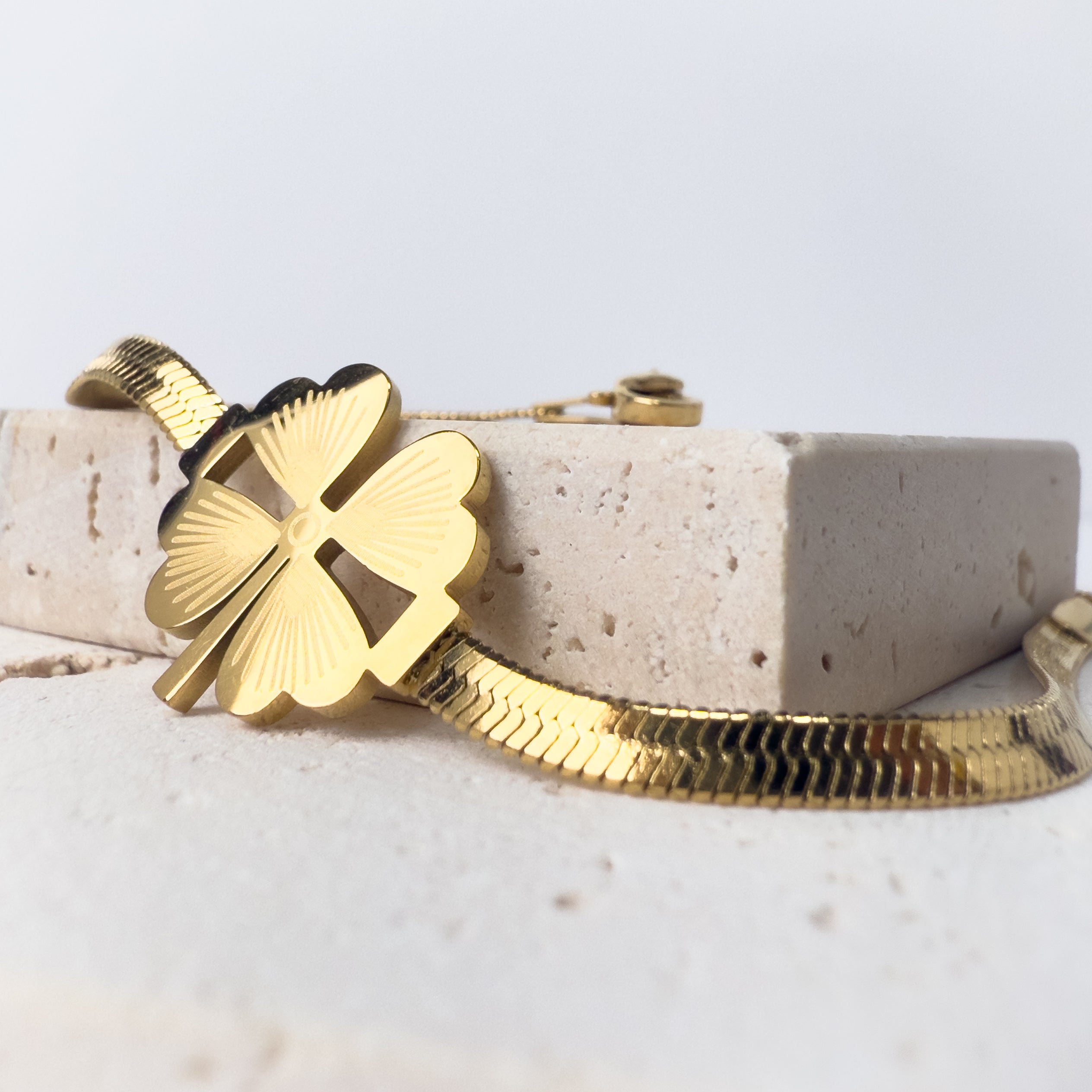 Clover Bracelet - Snake Chain