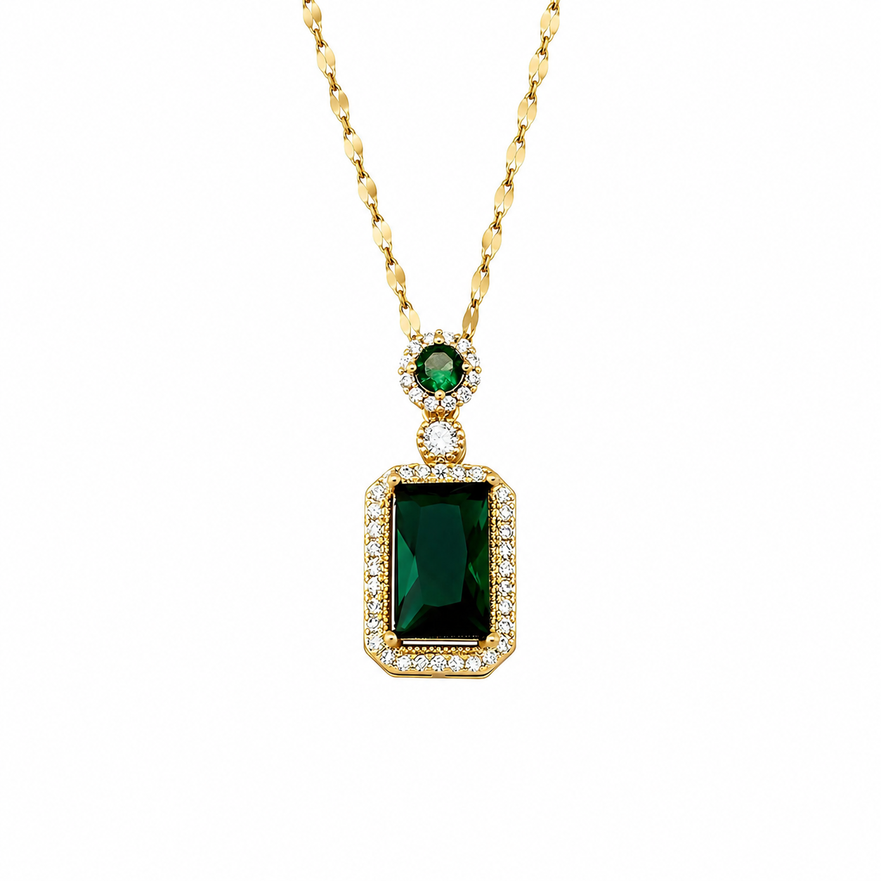 Emerald Green Pendant Necklace