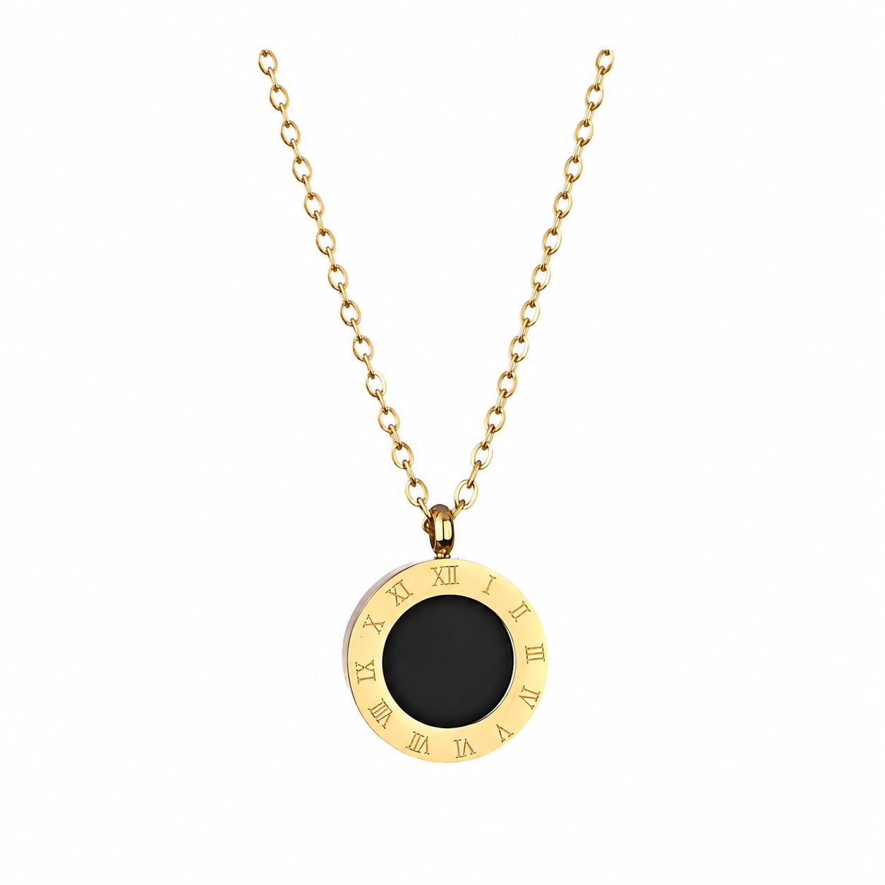 Roman Coin Necklace Waterproof Tarnish-Free Gold Pendant Necklace