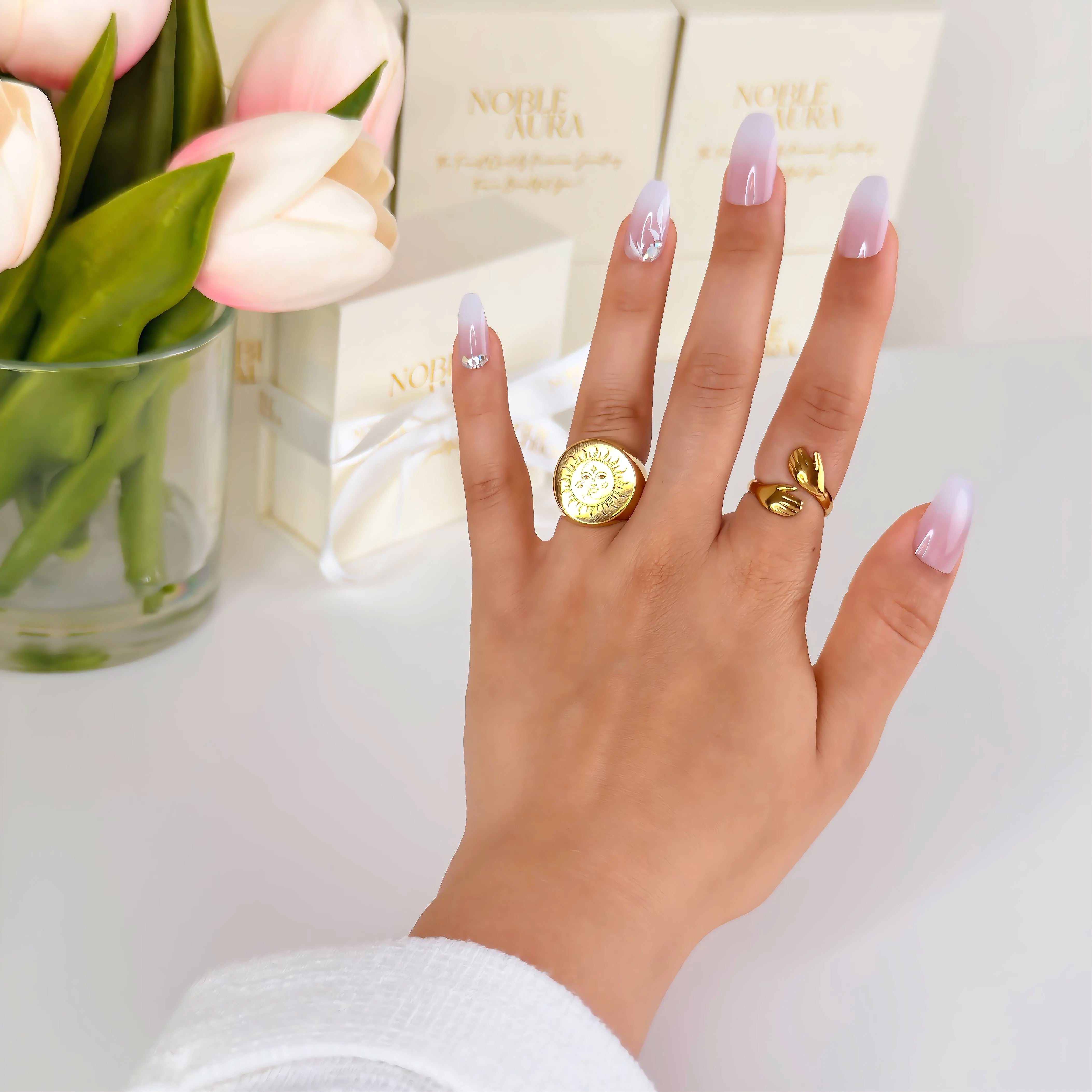 Sun & Moon Signet Ring